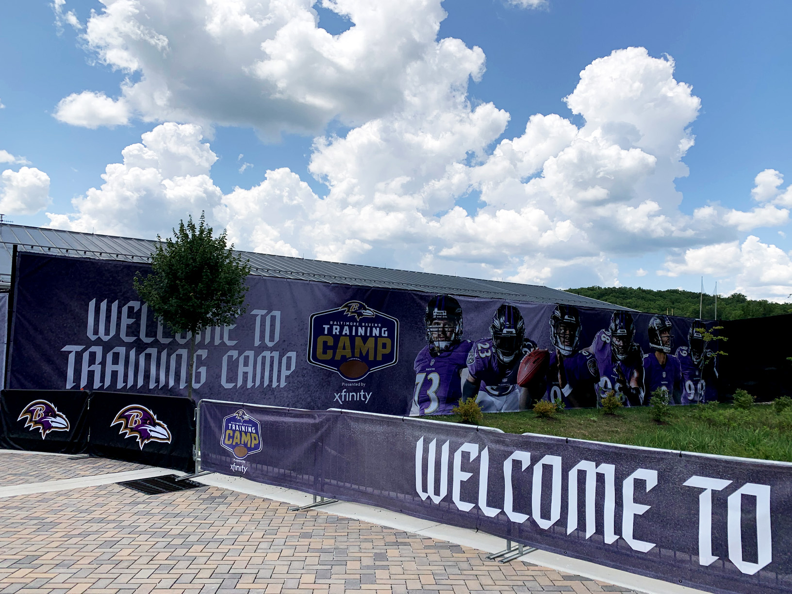 baltimore ravens fence banner