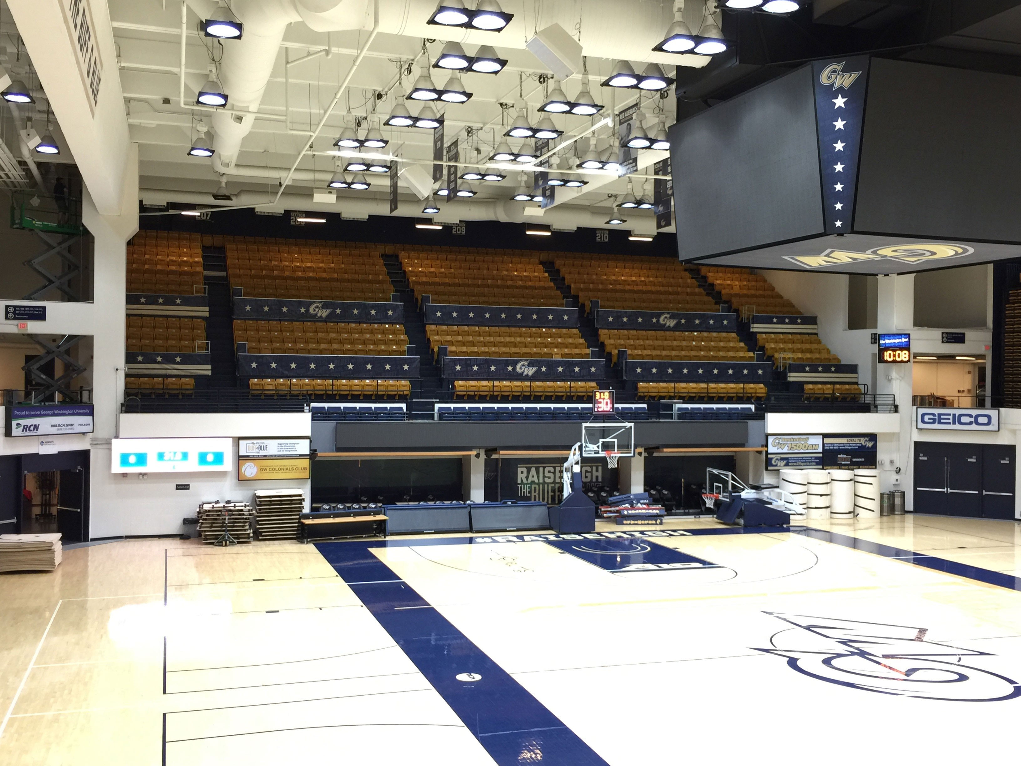 George Washington University Smith Center arena branding large banners