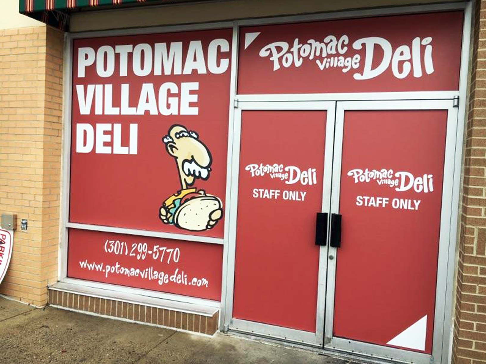 potomac village deli full coverage vinyl window graphics