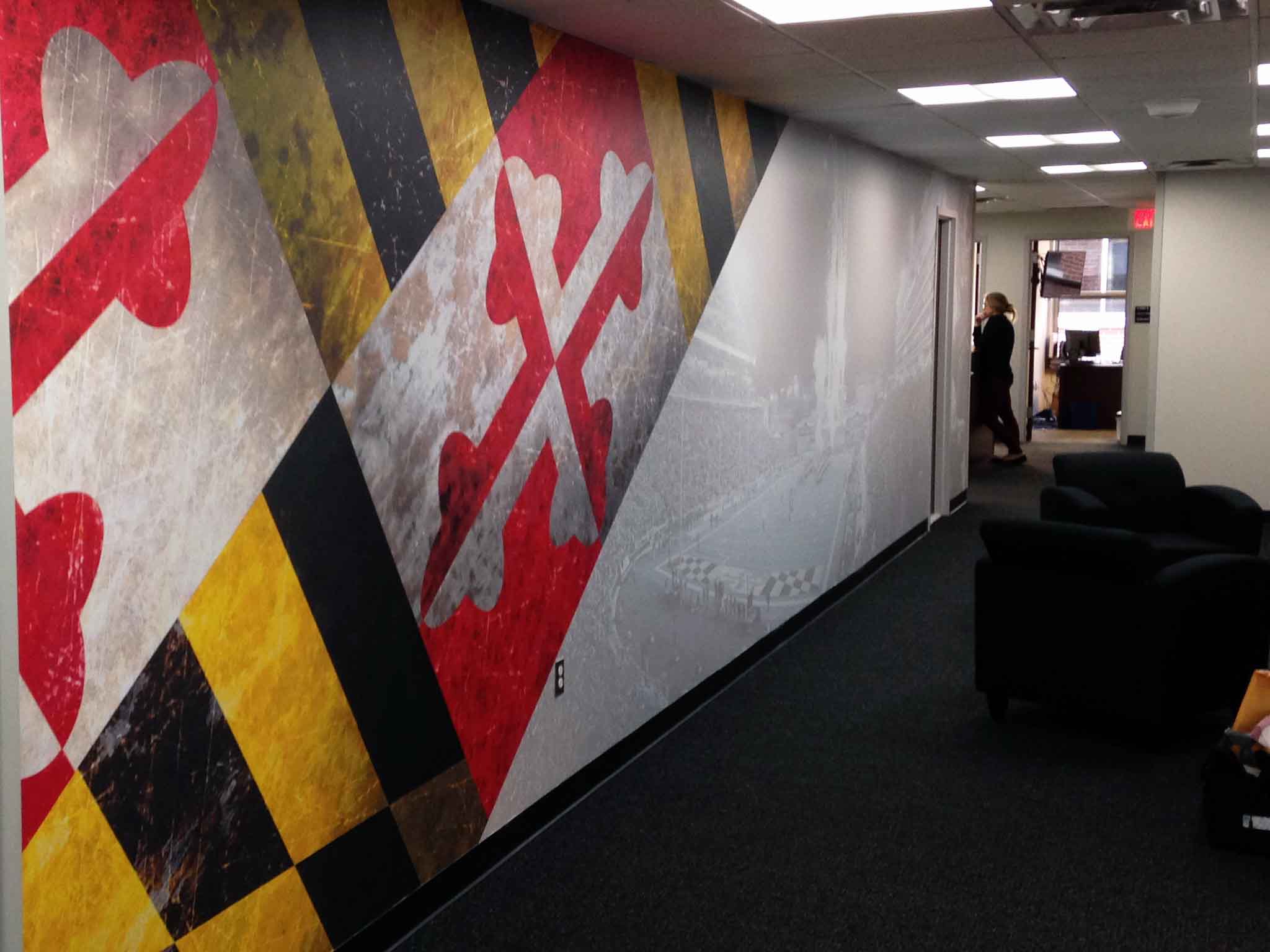 umd full coverage vinyl wall grphic