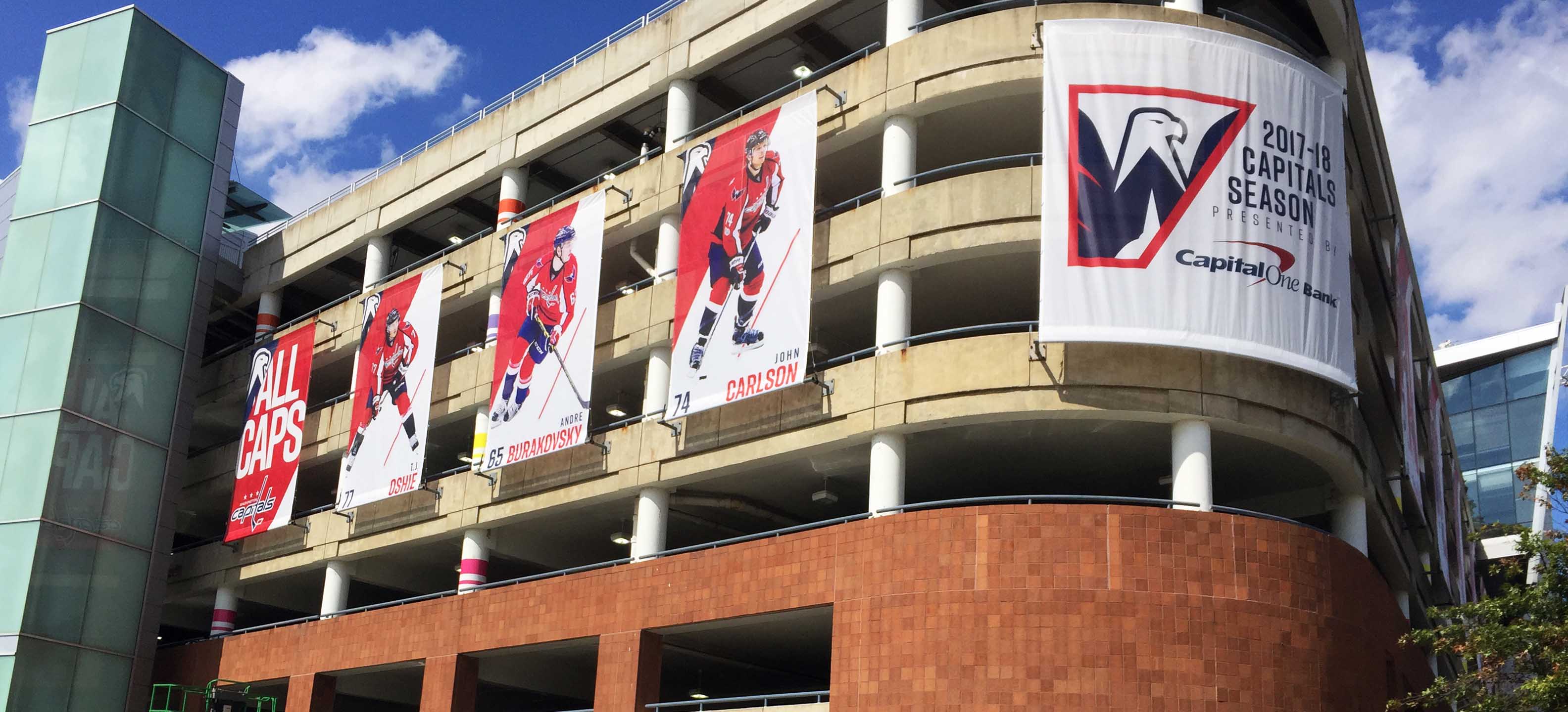 Washington Capitals Kettler Iceplex large mesh banners